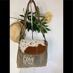 Myra Bag Seeds of Love Shoulder Bag!       11.5
Item Height	10.5
Shoulder	23.5